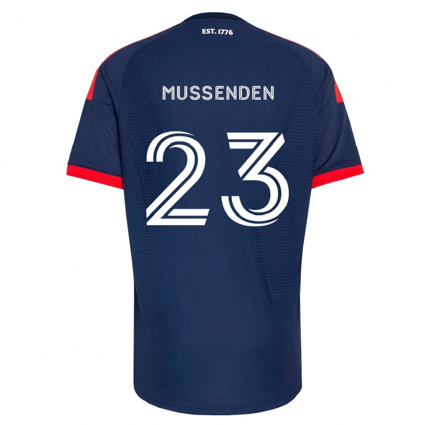 Danxen Hombre Camiseta Javaun Mussenden #23 Azul Real Rojo Blanco 1ª Equipación 2026/27 La Camisa México