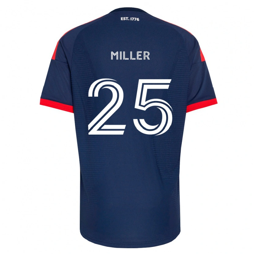 Danxen Hombre Camiseta Peyton Miller #25 Azul Real Rojo Blanco 1ª Equipación 2026/27 La Camisa México