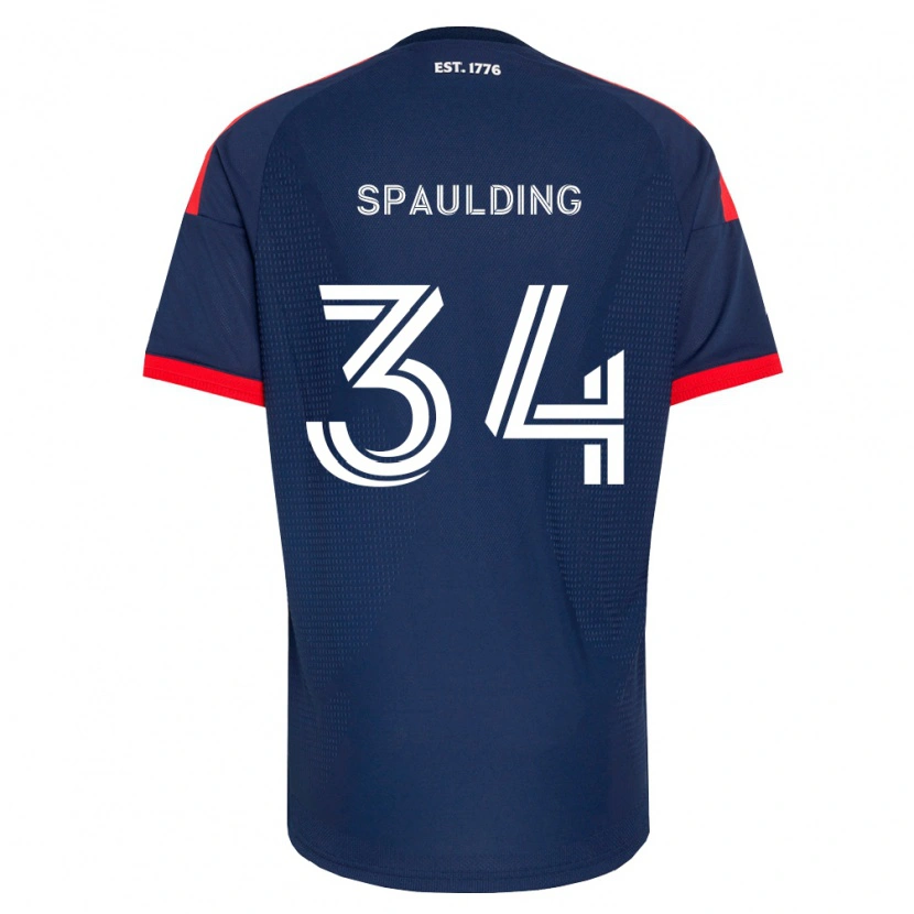 Danxen Hombre Camiseta Ryan Spaulding #34 Azul Real Rojo Blanco 1ª Equipación 2026/27 La Camisa México