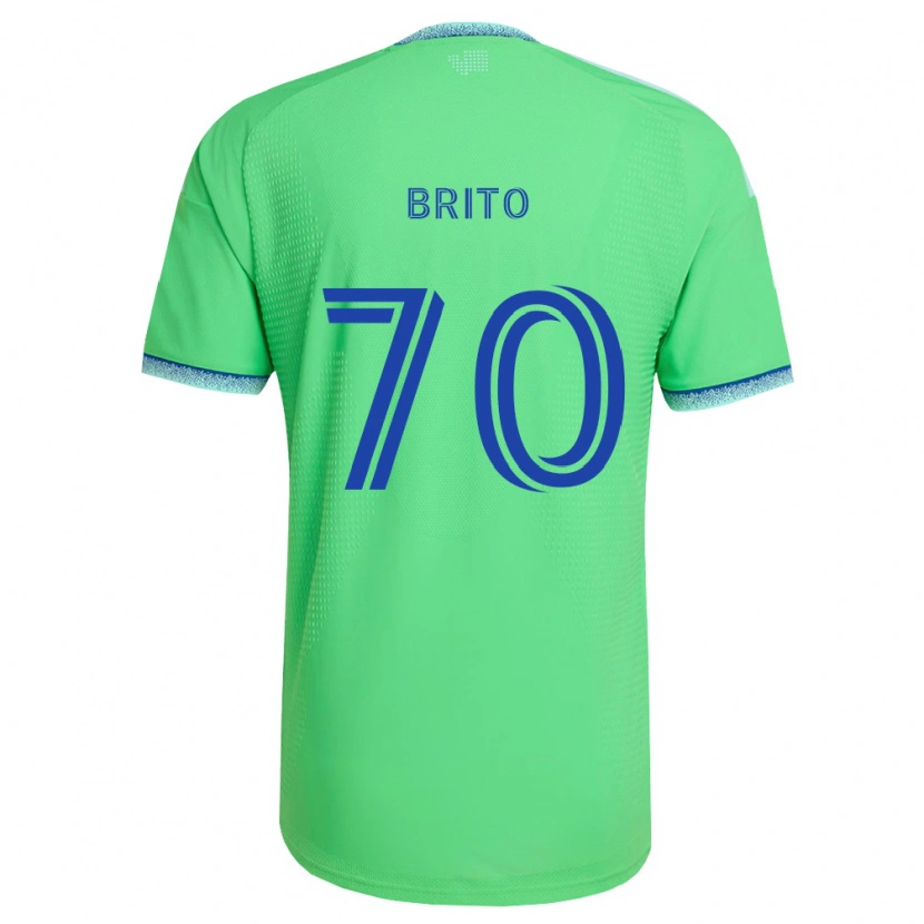 Danxen Hombre Camiseta Kelvin-Luis Brito #70 Verde Azul Claro 1ª Equipación 2026/27 La Camisa México