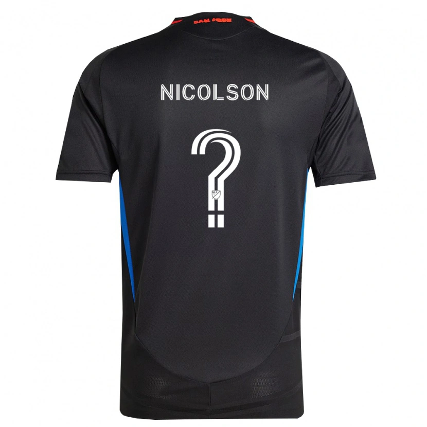 Danxen Hombre Camiseta John Nicolson #0 Azul Blanco Negro 1ª Equipación 2026/27 La Camisa México