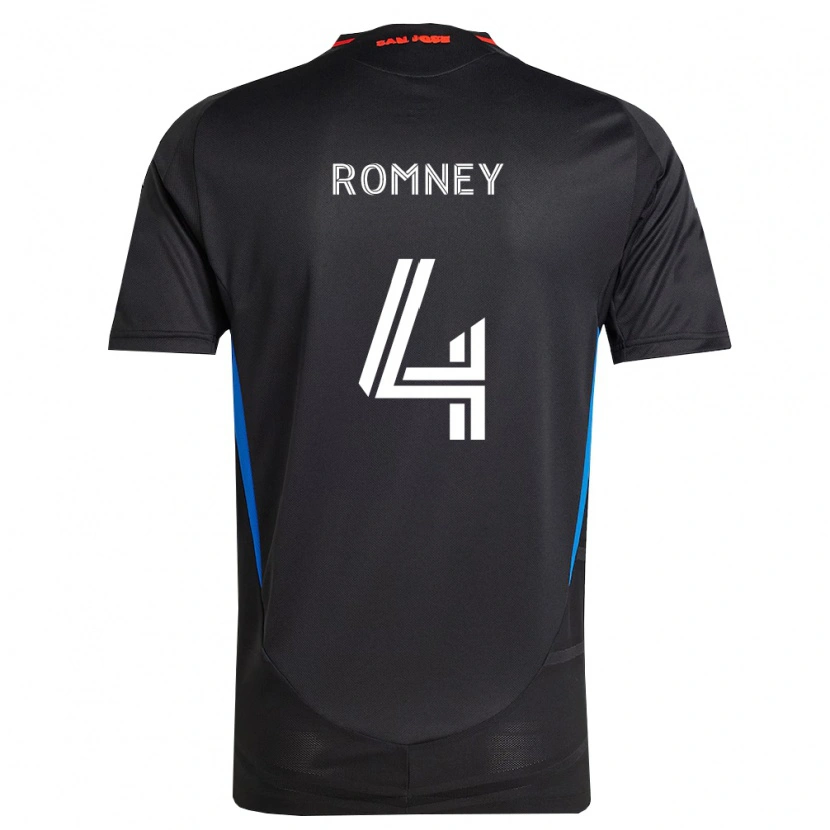 Danxen Hombre Camiseta Dave Romney #4 Azul Blanco Negro 1ª Equipación 2026/27 La Camisa México
