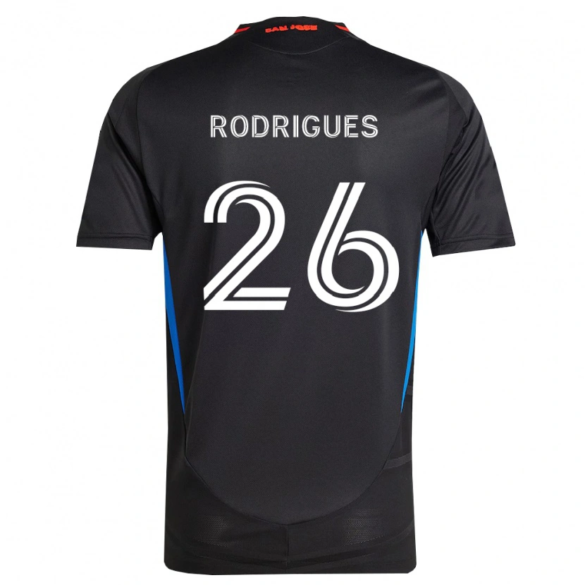 Danxen Hombre Camiseta Rodrigues #26 Azul Blanco Negro 1ª Equipación 2026/27 La Camisa México