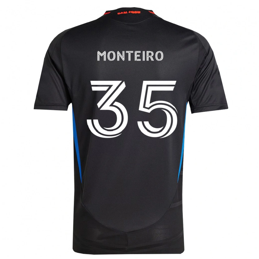 Danxen Hombre Camiseta Jamiro Monteiro #35 Azul Blanco Negro 1ª Equipación 2026/27 La Camisa México