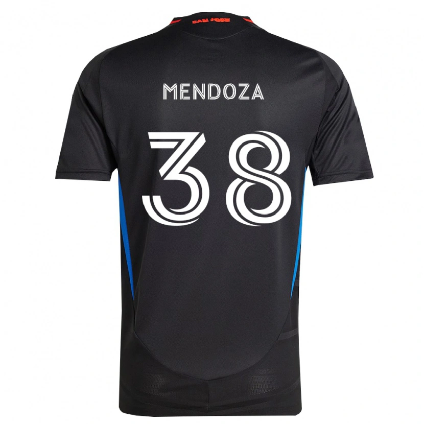 Danxen Hombre Camiseta Edwyn Mendoza #38 Azul Blanco Negro 1ª Equipación 2026/27 La Camisa México