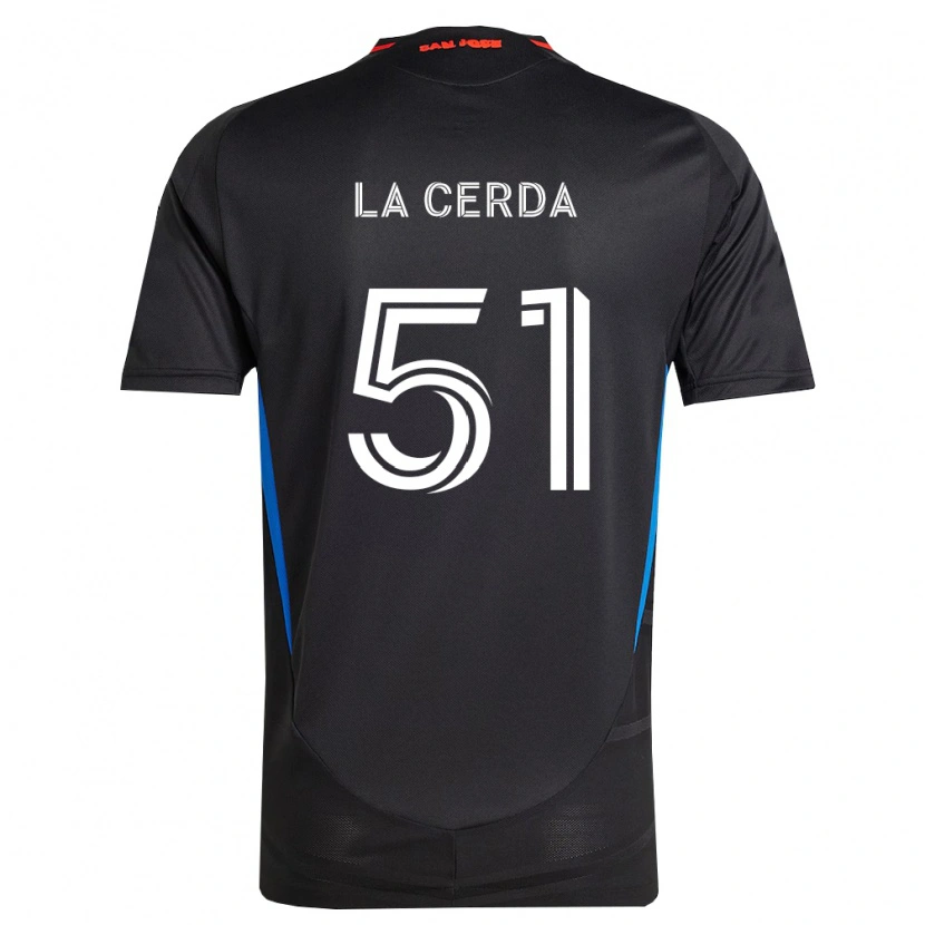 Danxen Hombre Camiseta Eric De La Cerda #51 Azul Blanco Negro 1ª Equipación 2026/27 La Camisa México