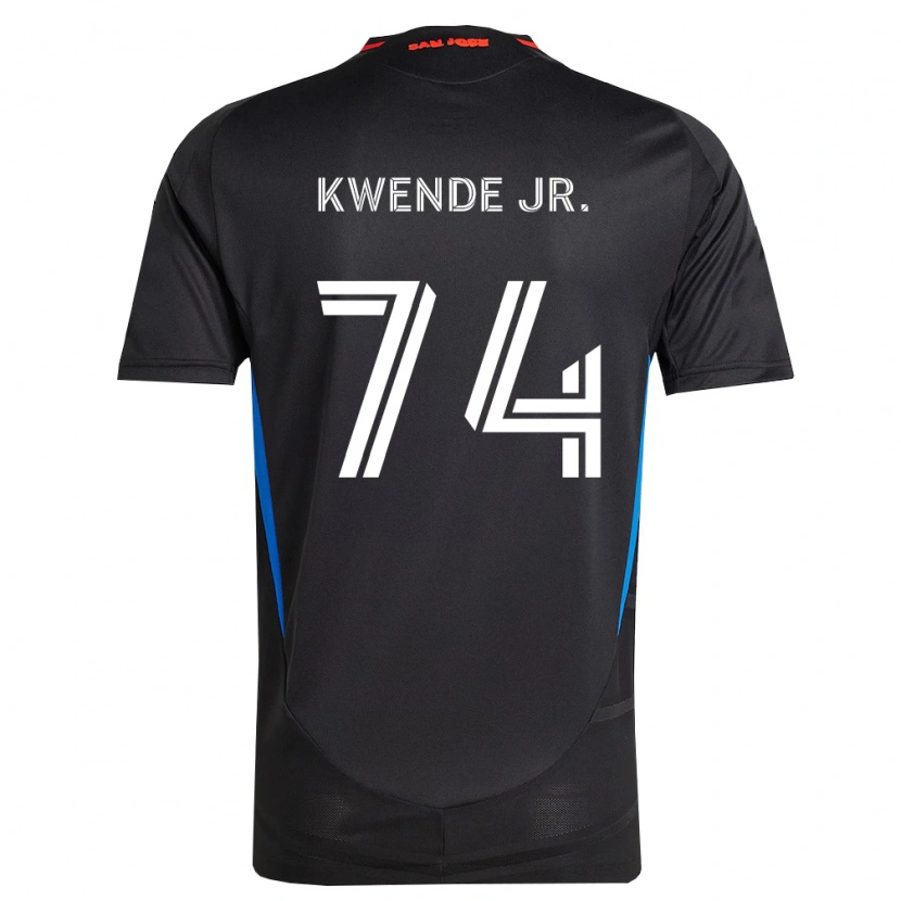 Danxen Hombre Camiseta Martin Kwende Jr. #74 Azul Blanco Negro 1ª Equipación 2026/27 La Camisa México