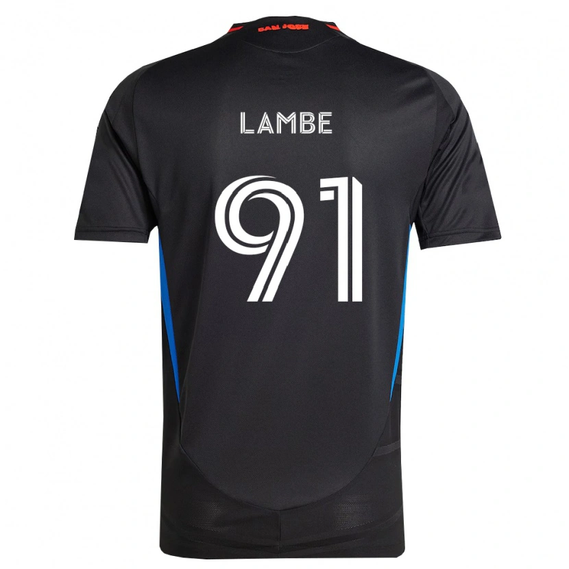 Danxen Hombre Camiseta Connor Lambe #91 Azul Blanco Negro 1ª Equipación 2026/27 La Camisa México