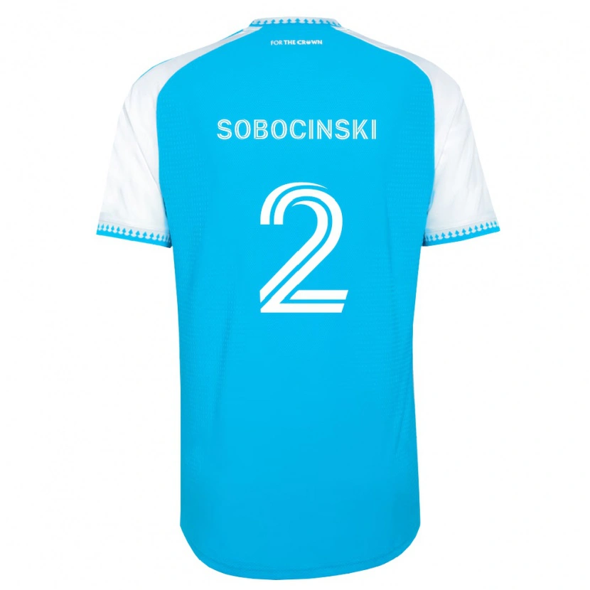 Danxen Hombre Camiseta Jan Sobocinski #2 Azul Cielo Blanco Negro 1ª Equipación 2026/27 La Camisa México