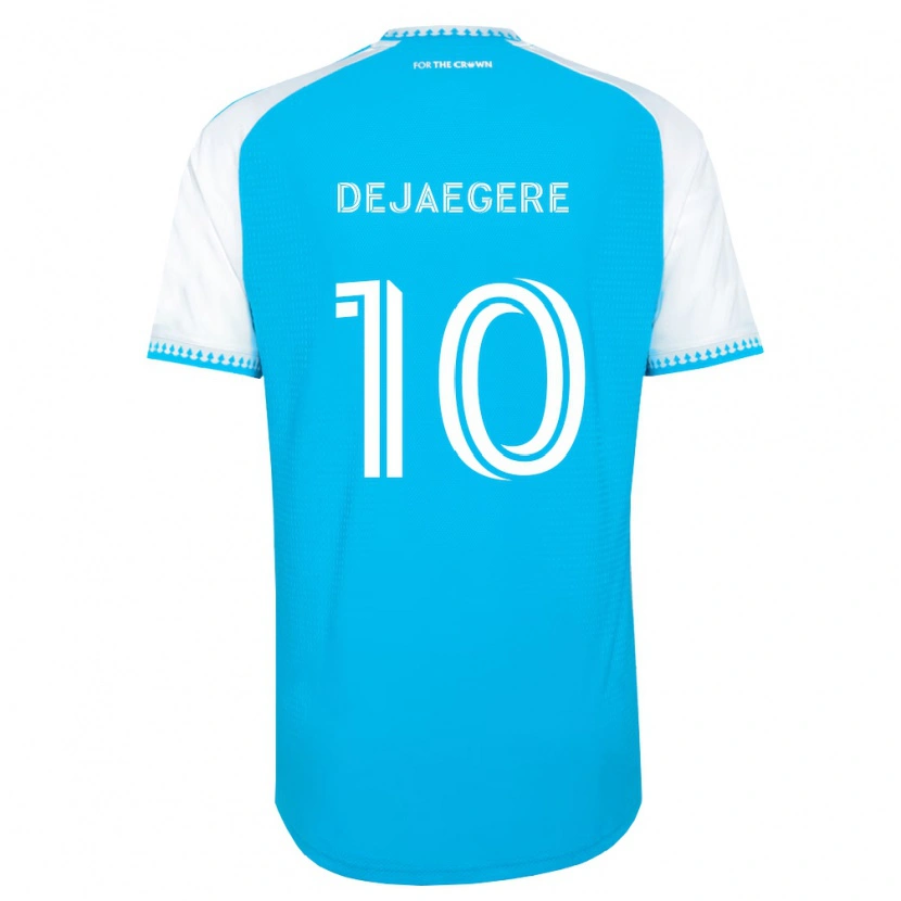 Danxen Hombre Camiseta Brecht Dejaegere #10 Azul Cielo Blanco Negro 1ª Equipación 2026/27 La Camisa México