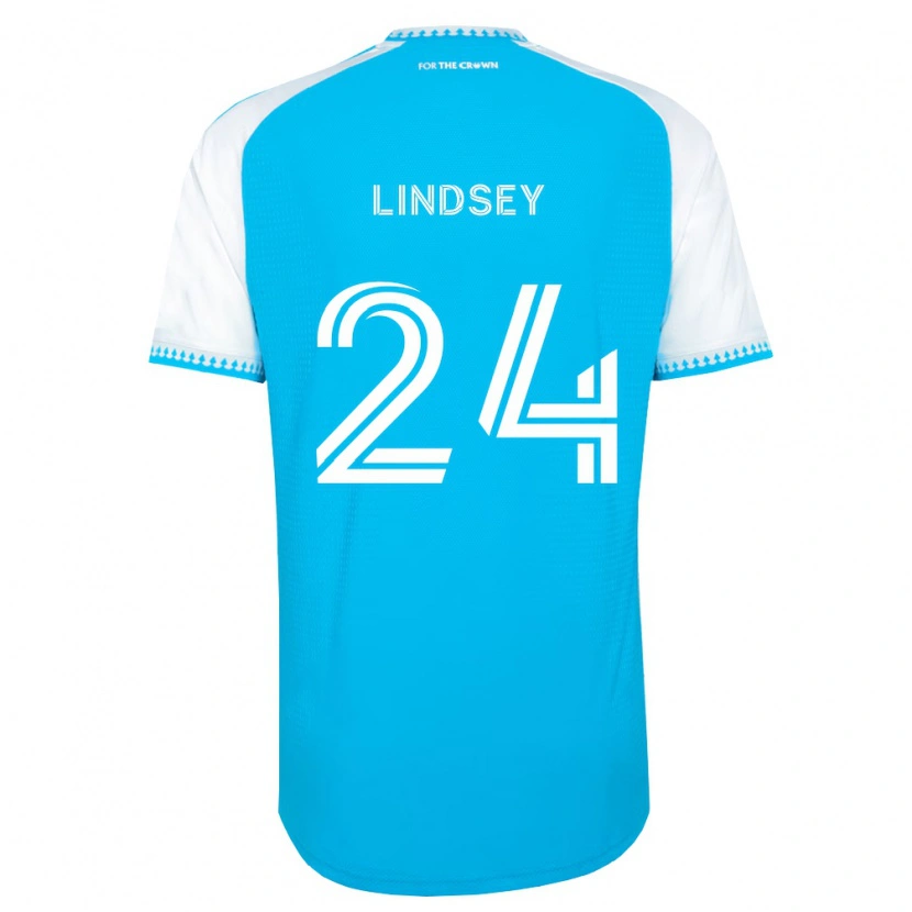 Danxen Hombre Camiseta Jaylin Lindsey #24 Azul Cielo Blanco Negro 1ª Equipación 2026/27 La Camisa México
