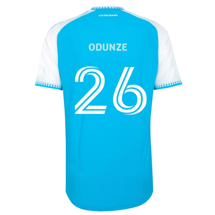 Danxen Hombre Camiseta Chituru Odunze #26 Azul Cielo Blanco Negro 1ª Equipación 2026/27 La Camisa México