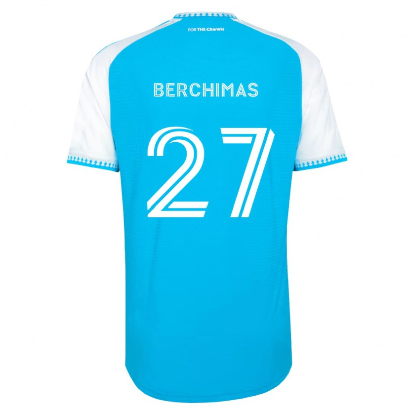 Danxen Hombre Camiseta Nimfasha Berchimas #27 Azul Cielo Blanco Negro 1ª Equipación 2026/27 La Camisa México