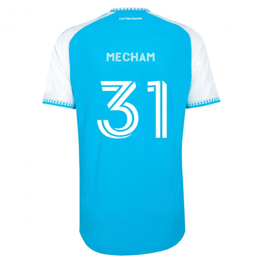 Danxen Hombre Camiseta Jake Mecham #31 Azul Cielo Blanco Negro 1ª Equipación 2026/27 La Camisa México