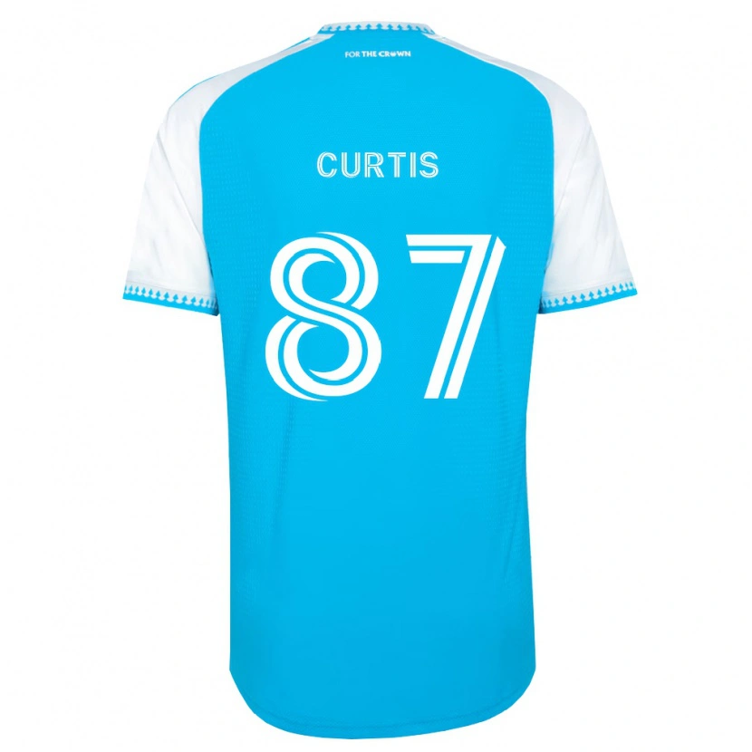 Danxen Hombre Camiseta Ethan Curtis #87 Azul Cielo Blanco Negro 1ª Equipación 2026/27 La Camisa México