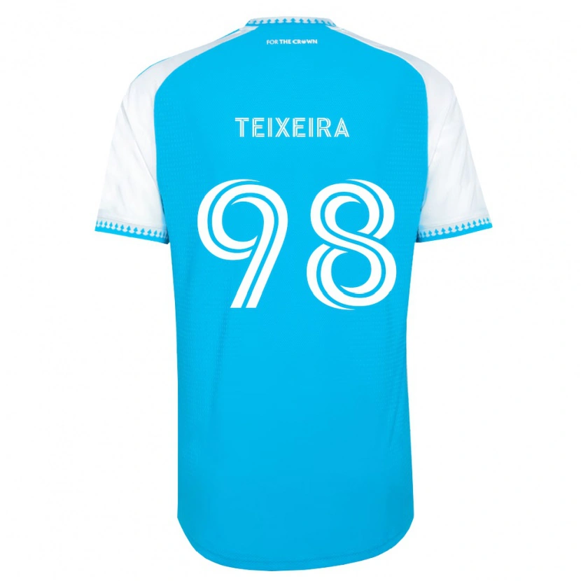Danxen Hombre Camiseta Nickolas Teixeira #98 Azul Cielo Blanco Negro 1ª Equipación 2026/27 La Camisa México