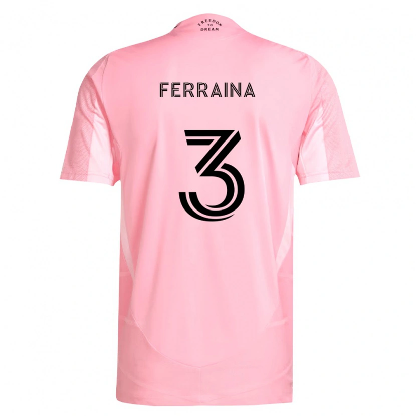 Danxen Hombre Camiseta Giovanni Ferraina #3 Rosa Negro 1ª Equipación 2026/27 La Camisa México
