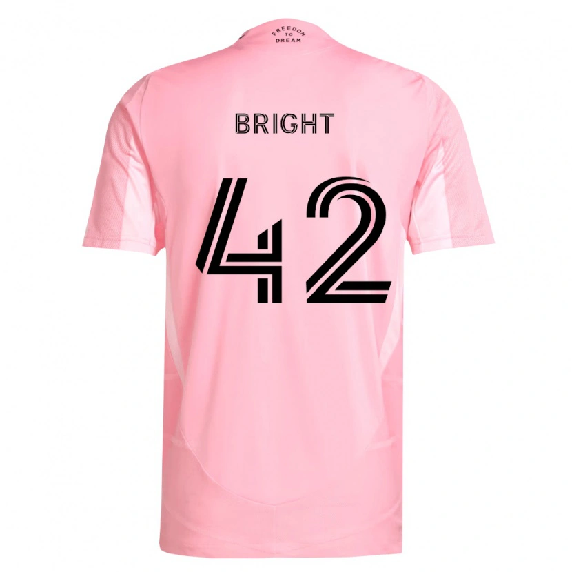 Danxen Hombre Camiseta Yannick Bright #42 Rosa Negro 1ª Equipación 2026/27 La Camisa México