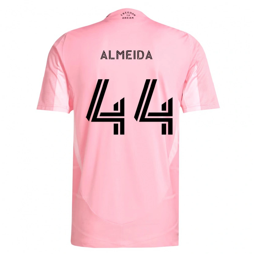 Danxen Hombre Camiseta Nicholas Almeida #44 Rosa Negro 1ª Equipación 2026/27 La Camisa México