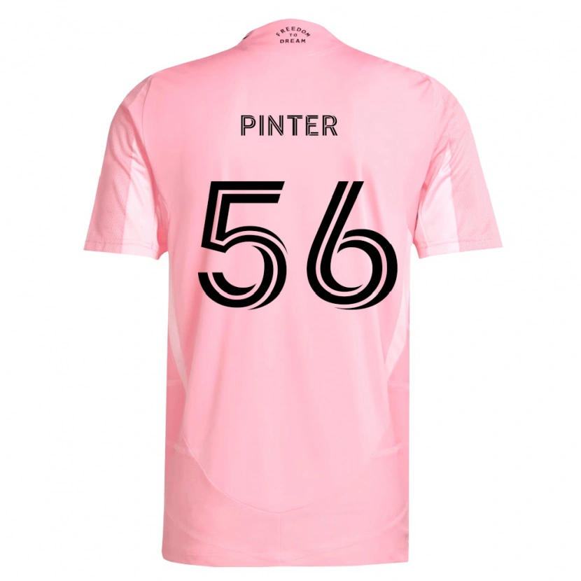 Danxen Hombre Camiseta Dániel Pintér #56 Rosa Negro 1ª Equipación 2026/27 La Camisa México