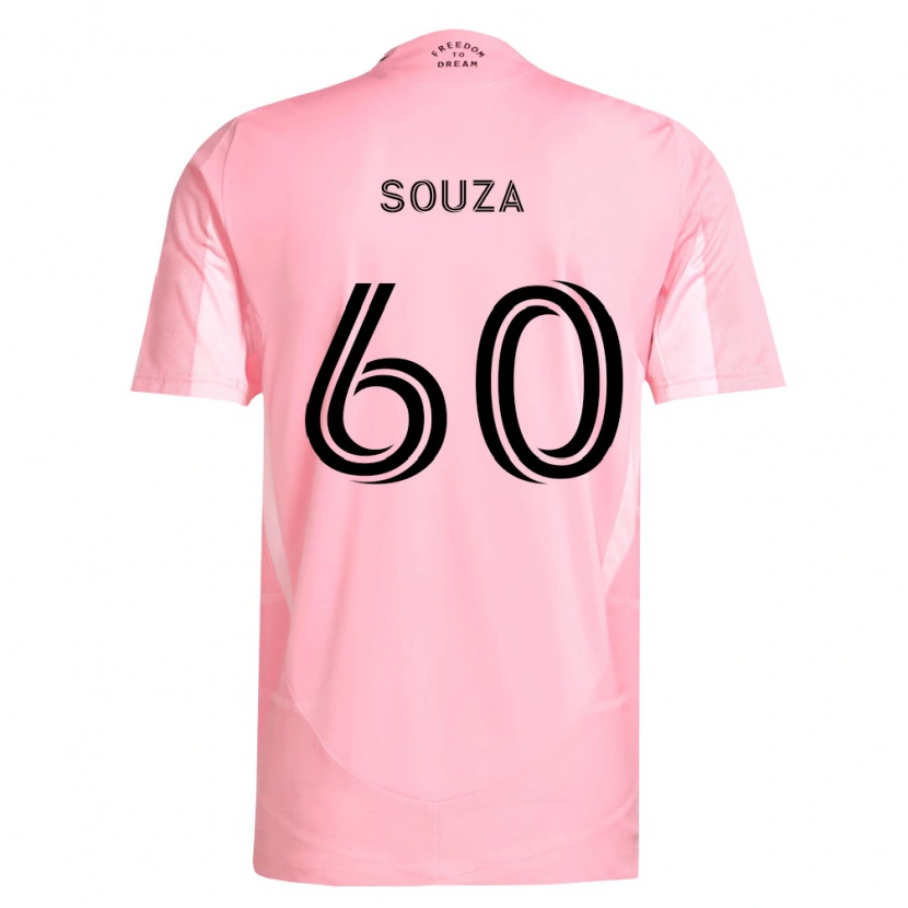 Danxen Hombre Camiseta Brandon Souza #60 Rosa Negro 1ª Equipación 2026/27 La Camisa México
