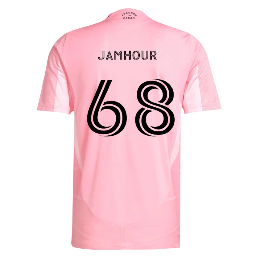 Danxen Hombre Camiseta Mohammed Jamhour #68 Rosa Negro 1ª Equipación 2026/27 La Camisa México