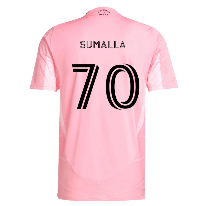 Danxen Hombre Camiseta Daniel Sumalla #70 Rosa Negro 1ª Equipación 2026/27 La Camisa México