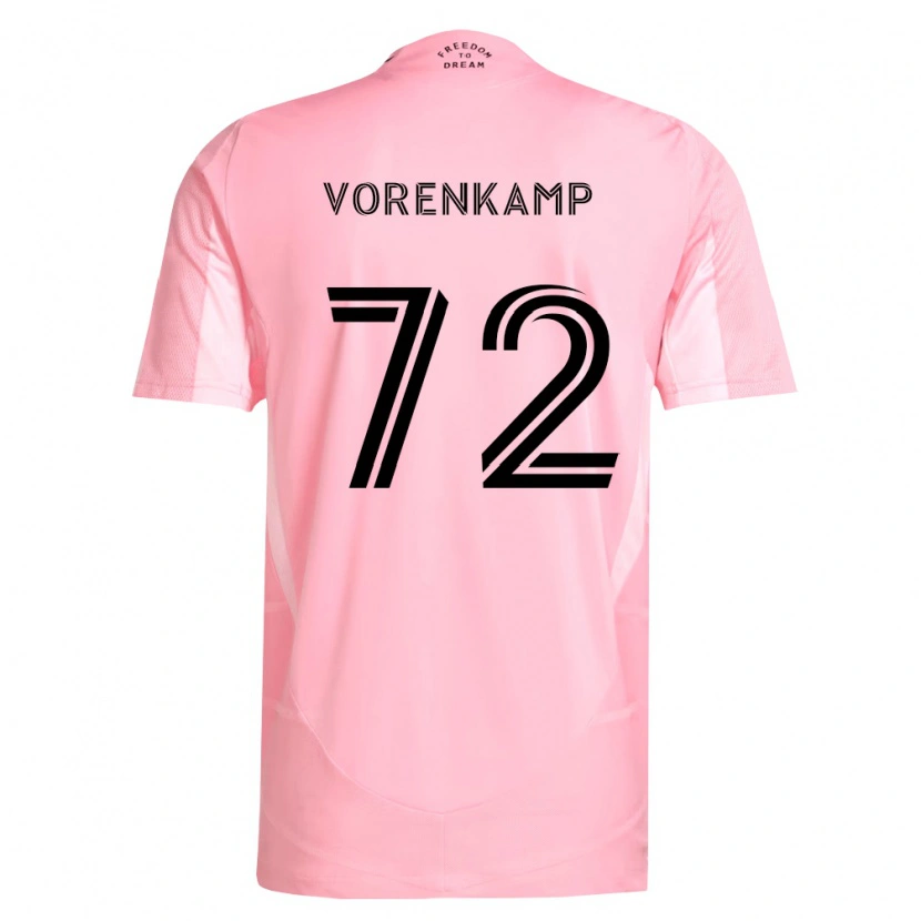 Danxen Hombre Camiseta Theo Vorenkamp #72 Rosa Negro 1ª Equipación 2026/27 La Camisa México