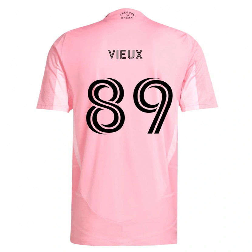 Danxen Hombre Camiseta Matthias Vieux #89 Rosa Negro 1ª Equipación 2026/27 La Camisa México