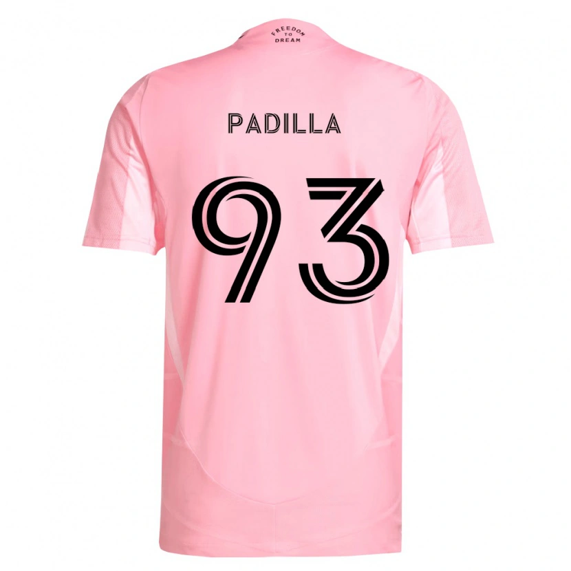 Danxen Hombre Camiseta Leandro Padilla #93 Rosa Negro 1ª Equipación 2026/27 La Camisa México