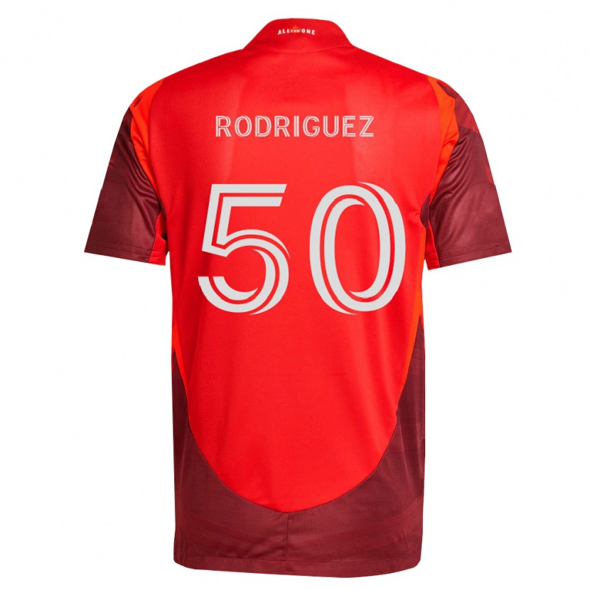 Danxen Hombre Camiseta Abraham Rodriguez #50 Rojo Borgoña 1ª Equipación 2026/27 La Camisa México