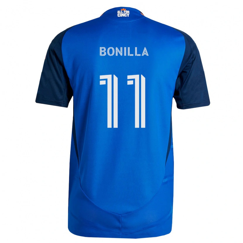 Danxen Hombre Camiseta Jarell Bonilla #11 Azul Real Naranja 1ª Equipación 2026/27 La Camisa México