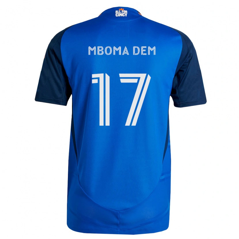 Danxen Hombre Camiseta Kenji Mboma Dem #17 Azul Real Naranja 1ª Equipación 2026/27 La Camisa México