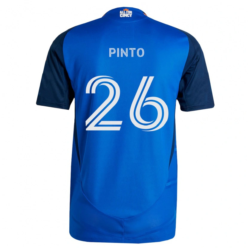 Danxen Hombre Camiseta Malik Pinto #26 Azul Real Naranja 1ª Equipación 2026/27 La Camisa México