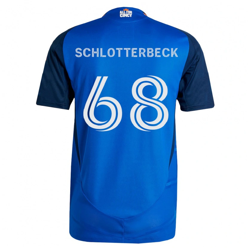 Danxen Hombre Camiseta Ryan Schlotterbeck #68 Azul Real Naranja 1ª Equipación 2026/27 La Camisa México