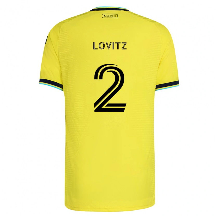 Danxen Hombre Camiseta Daniel Lovitz #2 Amarillo Brillante Azul Marino 1ª Equipación 2026/27 La Camisa México