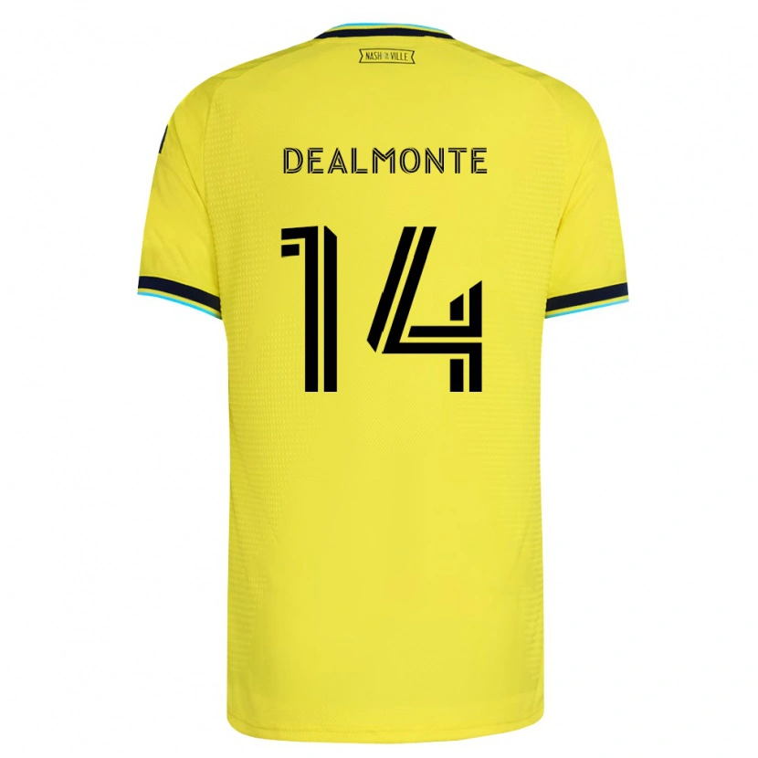 Danxen Hombre Camiseta Charly Dealmonte #14 Amarillo Brillante Azul Marino 1ª Equipación 2026/27 La Camisa México