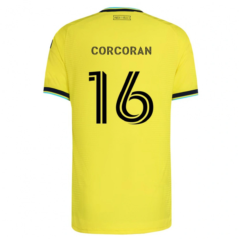 Danxen Hombre Camiseta Matthew Corcoran #16 Amarillo Brillante Azul Marino 1ª Equipación 2026/27 La Camisa México