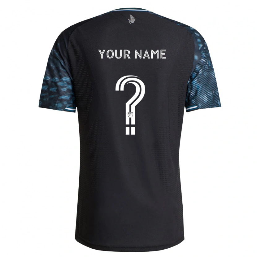 Danxen Hombre Camiseta Su Nombre #0 Negro Blanco 1ª Equipación 2026/27 La Camisa México