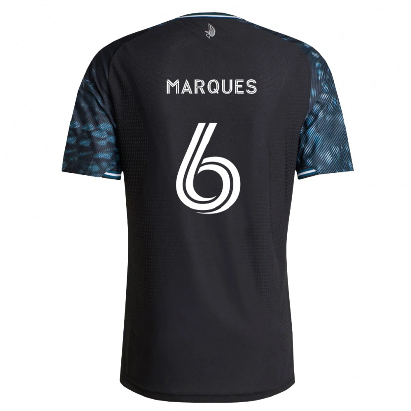 Danxen Hombre Camiseta Mikael Marqués #6 Negro Blanco 1ª Equipación 2026/27 La Camisa México