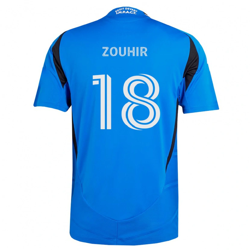 Danxen Hombre Camiseta Rida Zouhir #18 Azul Blanco Negro 1ª Equipación 2026/27 La Camisa México