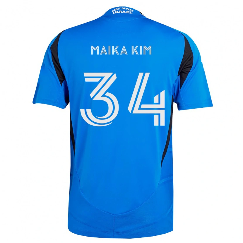 Danxen Hombre Camiseta Guerrier Maika Kim #34 Azul Blanco Negro 1ª Equipación 2026/27 La Camisa México
