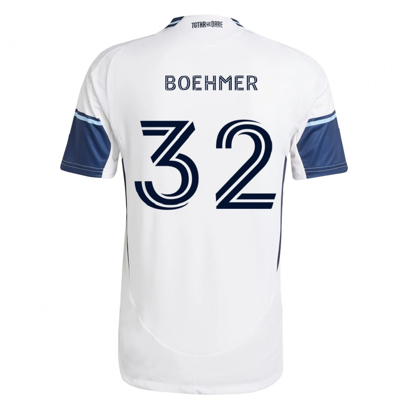 Danxen Hombre Camiseta Isaac Boehmer #32 Blanco Azul Real 1ª Equipación 2026/27 La Camisa México