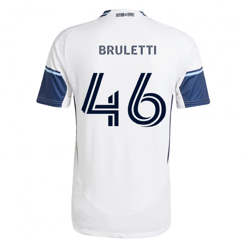 Danxen Hombre Camiseta Cristiano Bruletti #46 Blanco Azul Real 1ª Equipación 2026/27 La Camisa México