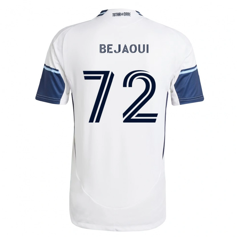 Danxen Hombre Camiseta Aiden Bejaoui #72 Blanco Azul Real 1ª Equipación 2026/27 La Camisa México