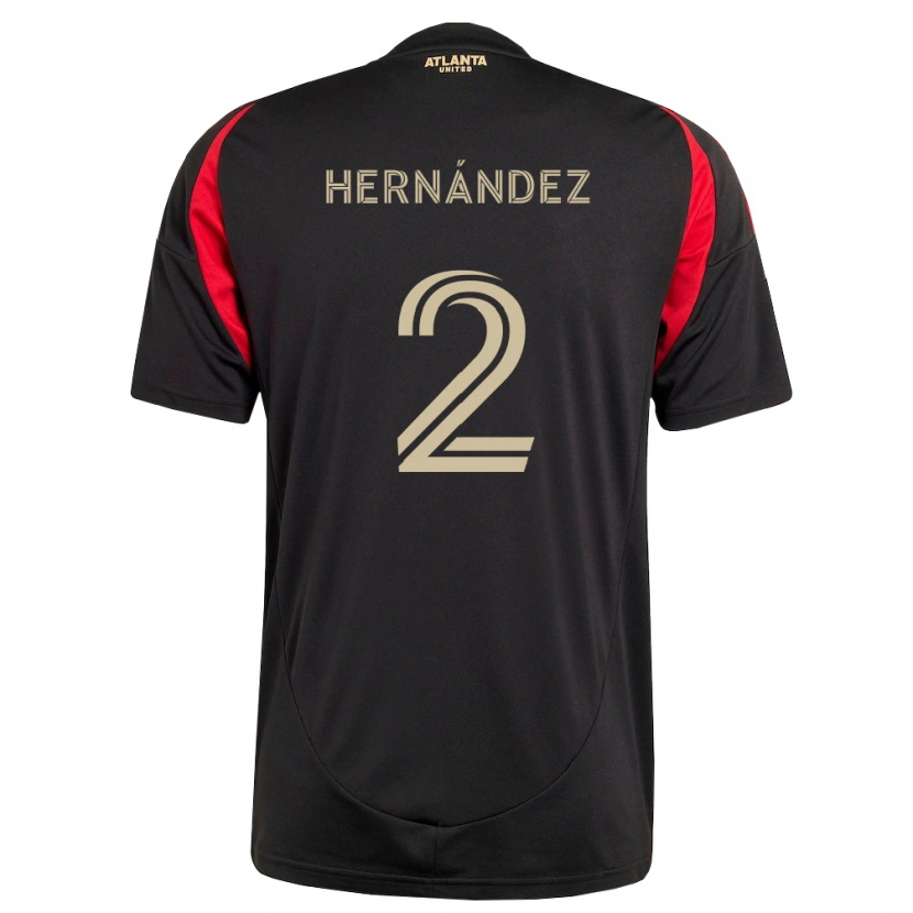 Danxen Hombre Camiseta Ronald Hernández #2 Negro Rojo 1ª Equipación 2026/27 La Camisa México