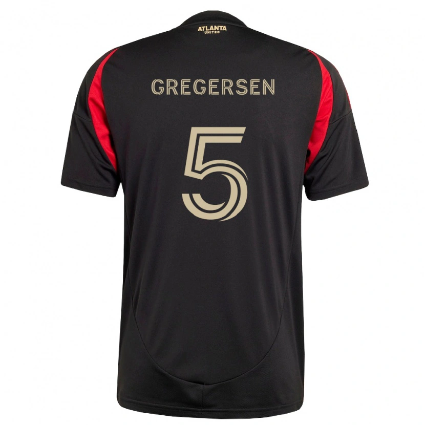 Danxen Hombre Camiseta Stian Gregersen #5 Negro Rojo 1ª Equipación 2026/27 La Camisa México