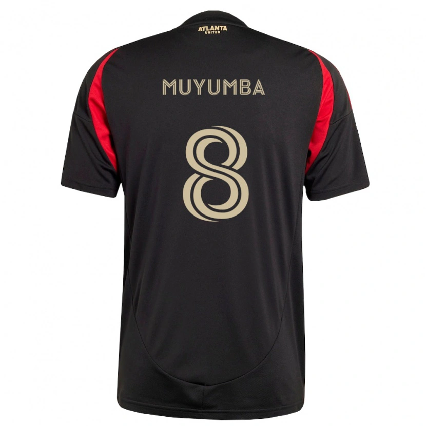 Danxen Hombre Camiseta Tristan Muyumba #8 Negro Rojo 1ª Equipación 2026/27 La Camisa México