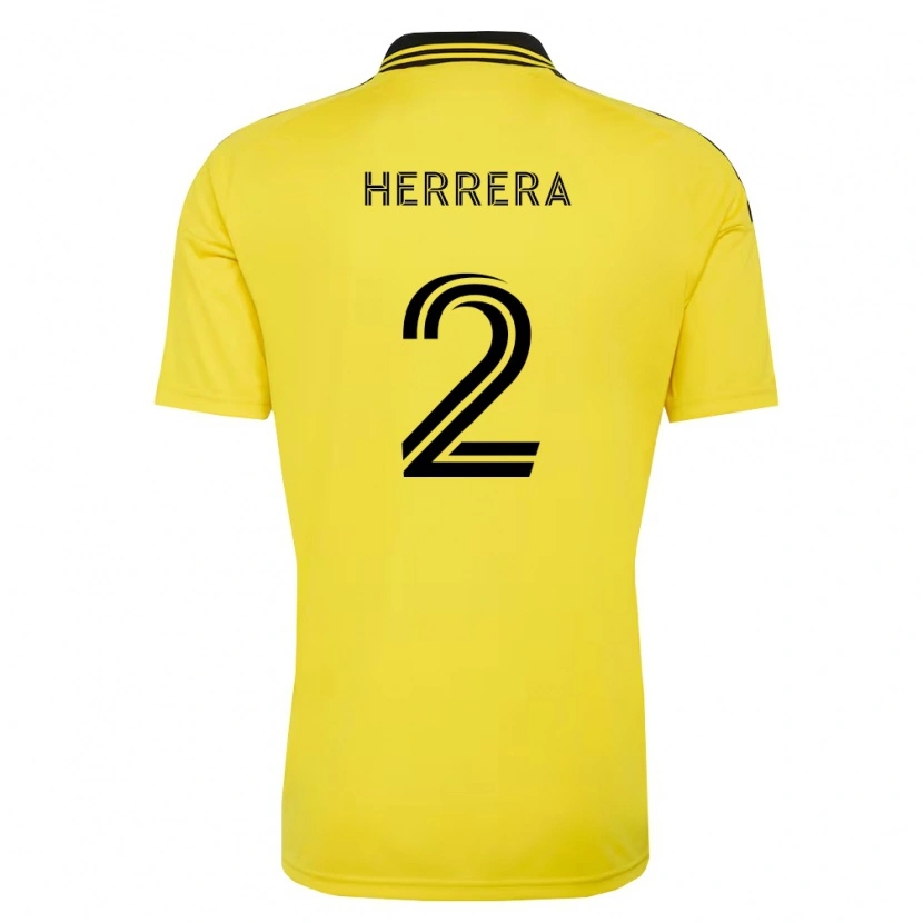 Danxen Hombre Camiseta Andrés Herrera #2 Amarillo Negro 1ª Equipación 2026/27 La Camisa México