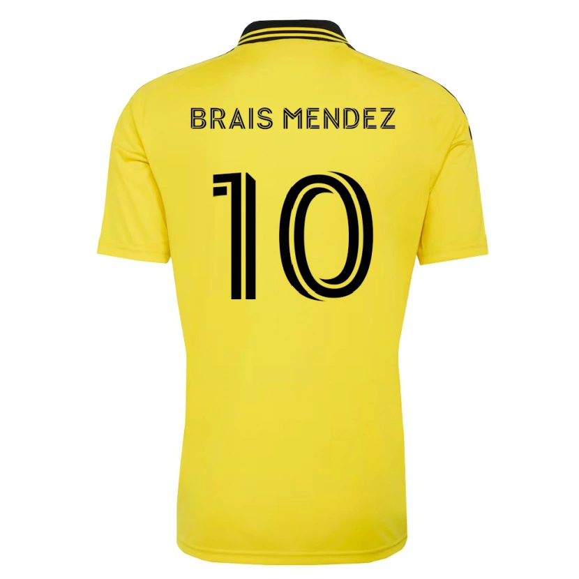 Danxen Hombre Camiseta Brais Méndez #10 Amarillo Negro 1ª Equipación 2026/27 La Camisa México